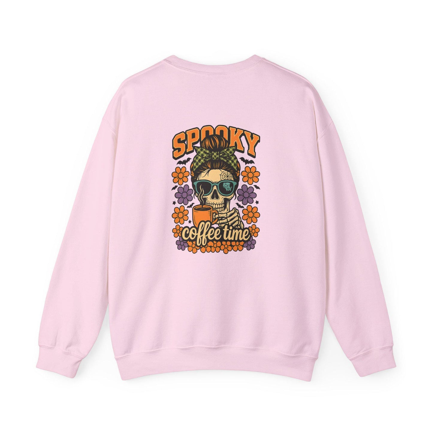 Halloween "Spooky coffee time" mama skull PNG graphic INSTANT digital downloads for tshirt sublimation or dtf