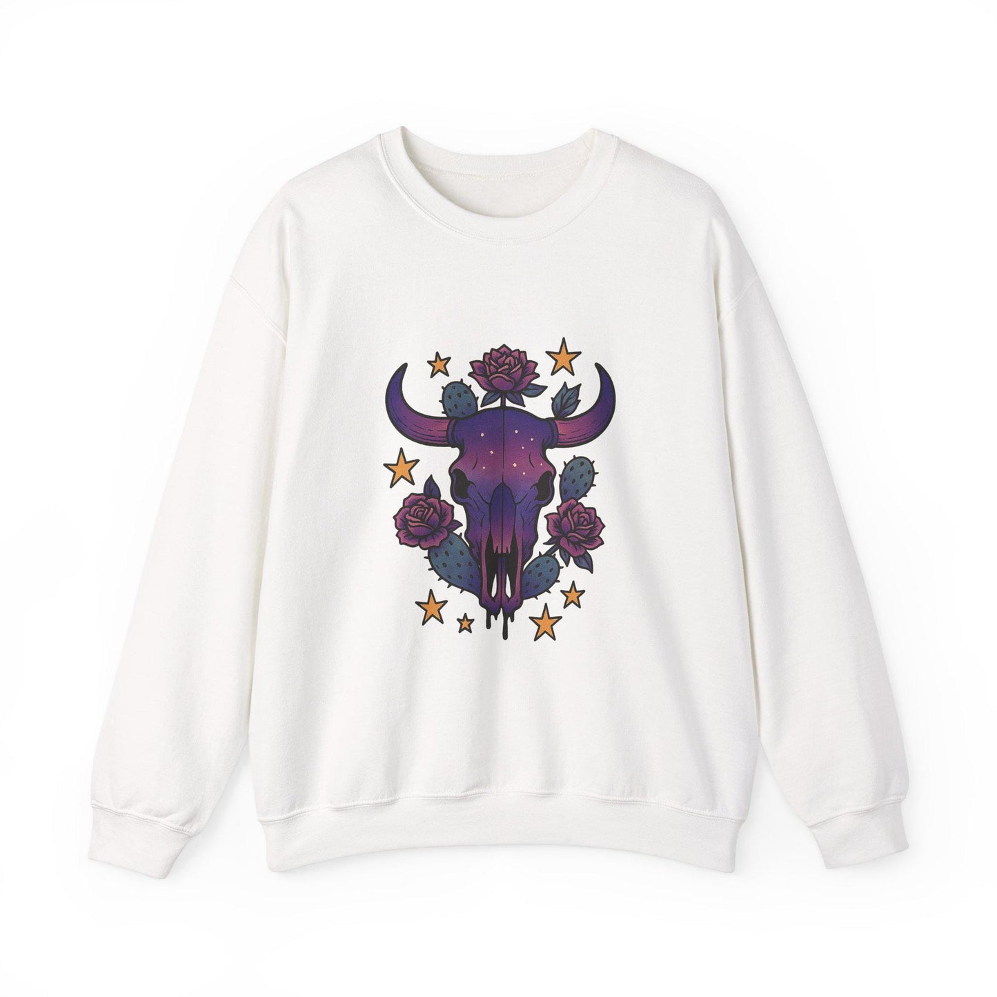 Western galaxy bull skull desert png graphic digital download for tshirt sublimation or dtf