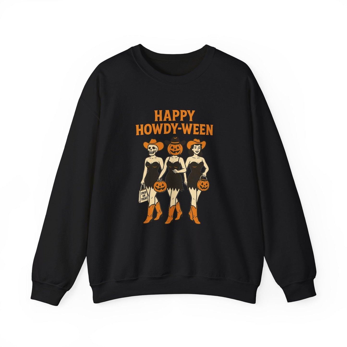 Western halloween "happy howdy-ween" scary cowgirl PNG graphic INSTANT digital download for tshirt sublimation or dtf