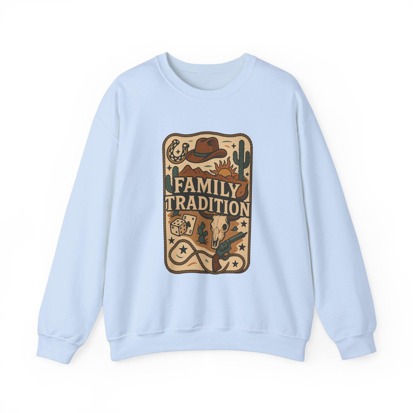 Family tradition western collage graphic digital download for tshirt sublimation or dtf