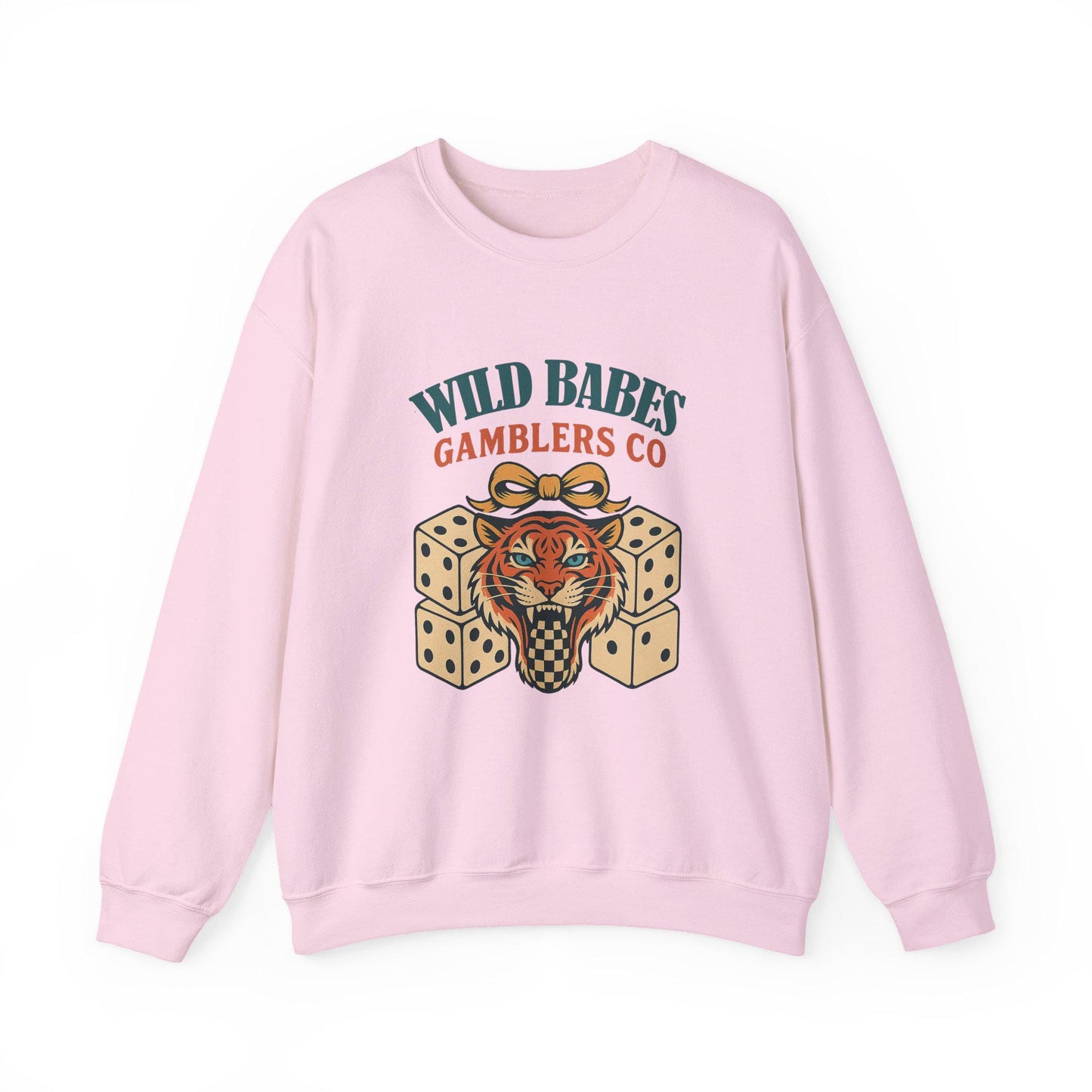 Edgy "wild babes gamblers co" dice tiger bow PNG graphic INSTANT digital download for tshirt sublimation or dtf