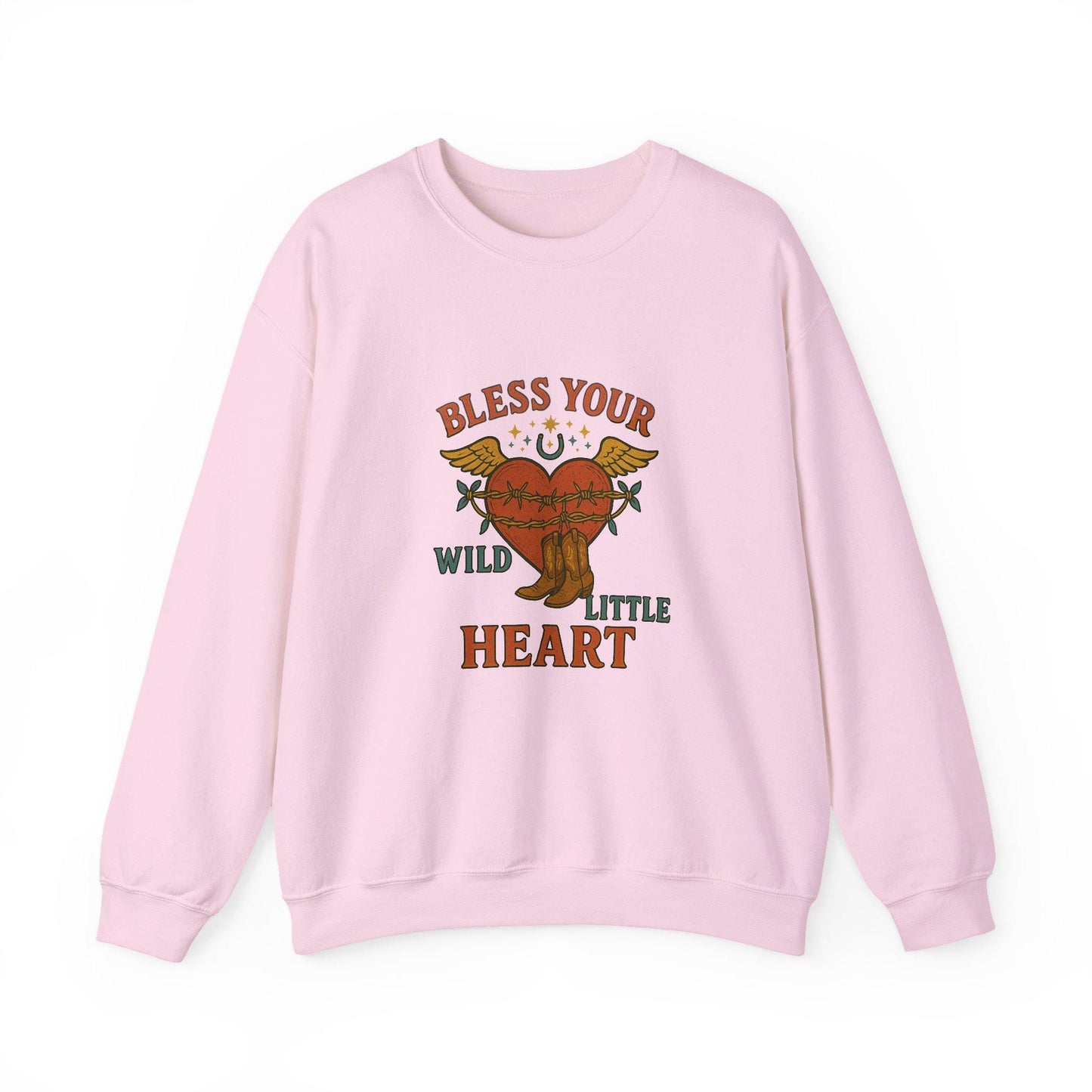 Western "bless your wild little heat" cowgirl heart png graphic INSTANT digital download for tshirt sublimation or dtf