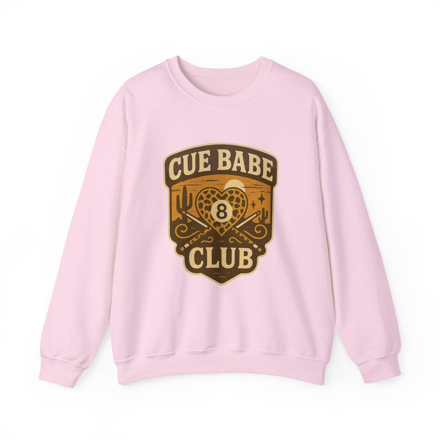 Western 8ball heart desert cue babe club png graphic instant digital download for tshirt sublimation or dtf