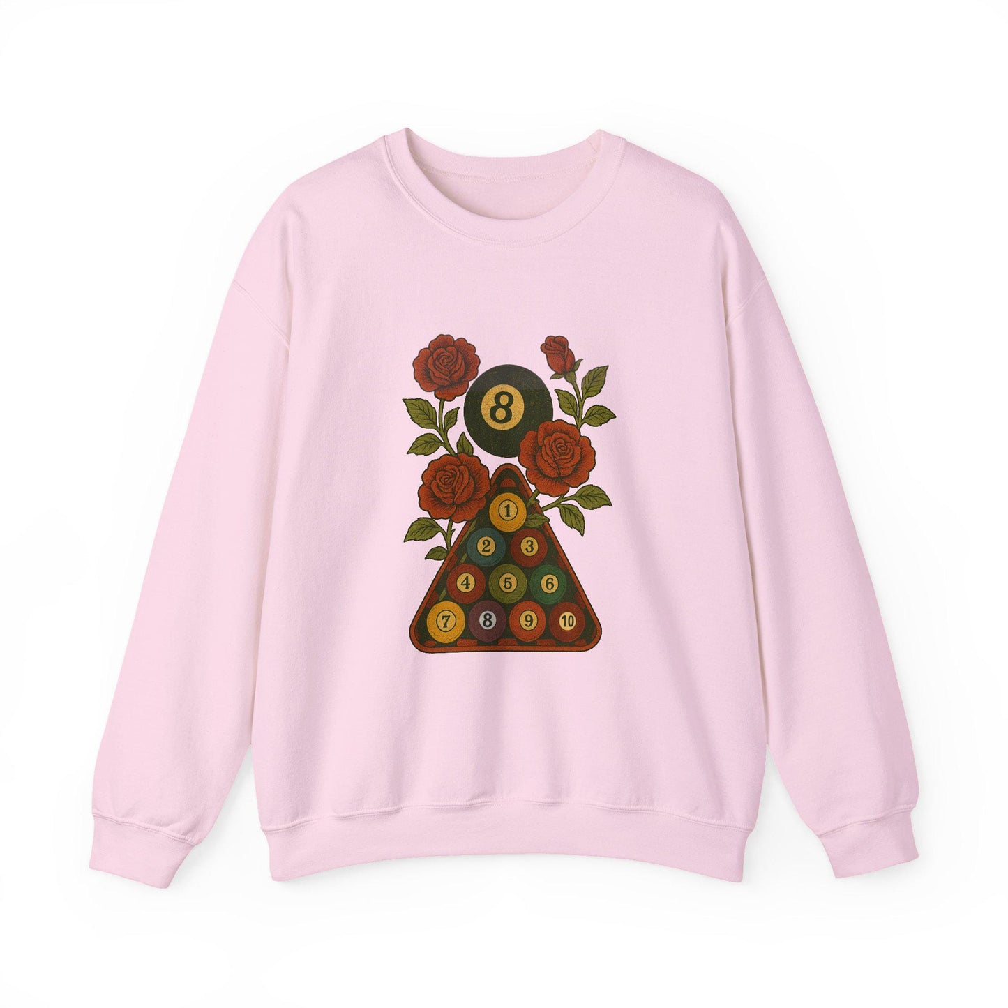 Rose vine pool ball rack 8ball png graphic digital download for tshirt sublimation or dtf