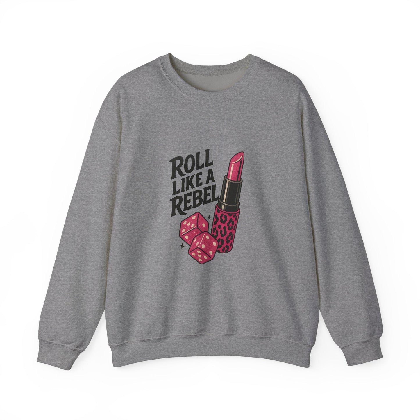 Roll like a rebel dice lipstick PNG graphic INSTANT digital download for tshirt sublimation or dtf