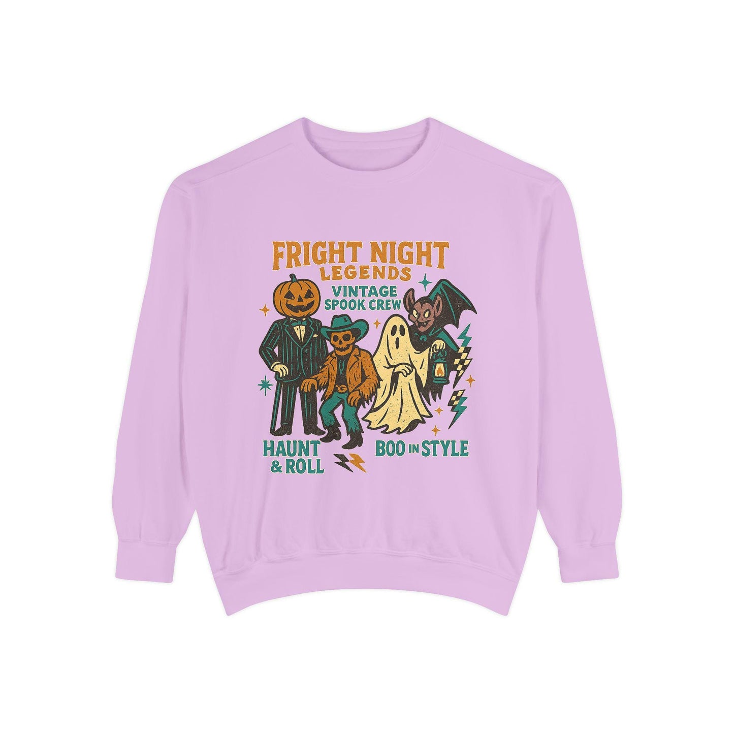 Vintage retro halloween "fright night legends" PNG graphic INSTANT digital download for tshirt sublimation or dtf