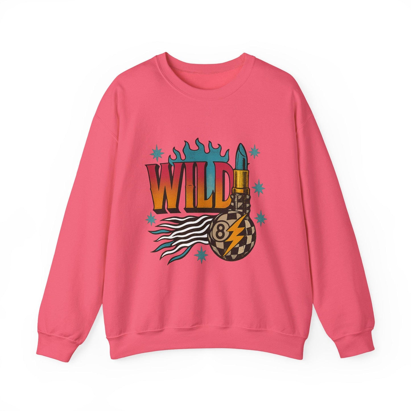 Edgy yallternative "WILD" checkered 8ball retro PNG graphic INSTANT digital download for tshirt sublimation or dtf