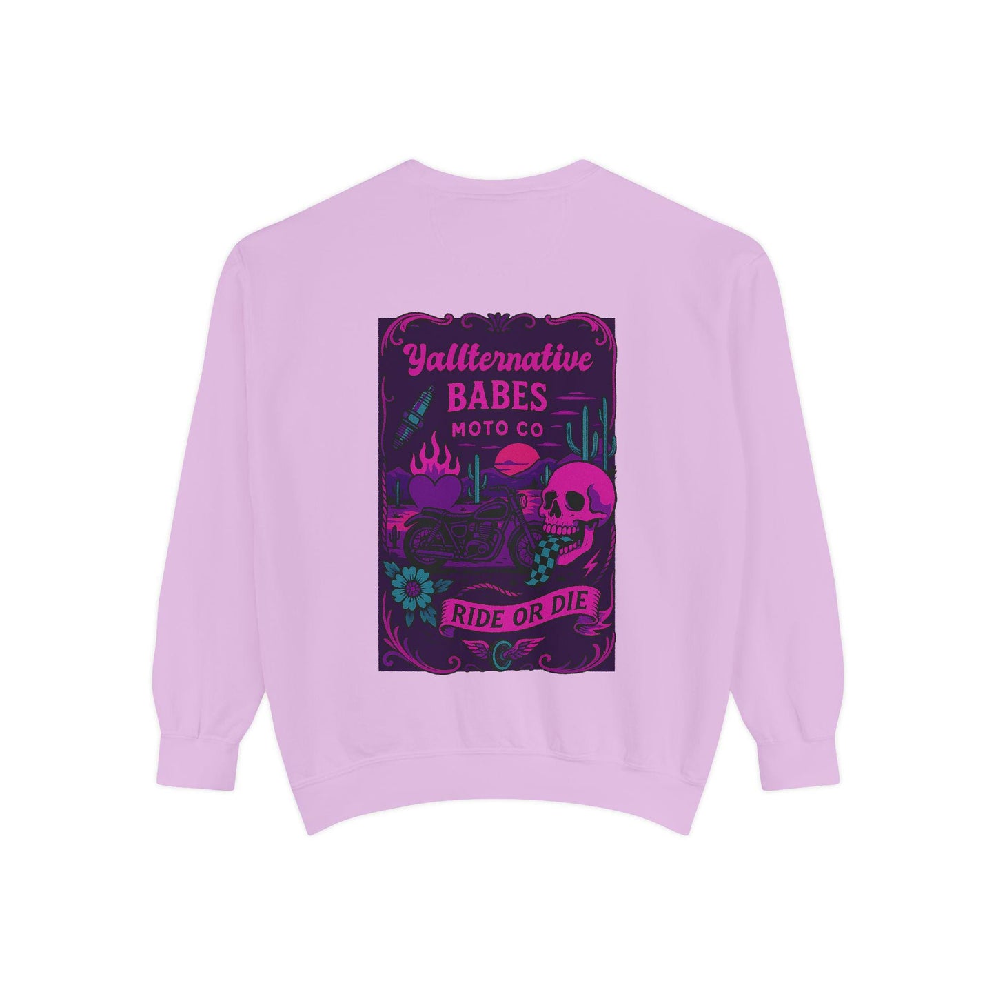 Edgy western Yallternative babes moto co checkered mouth skull desert png graphic digital download for tshirt sublimation or dtf