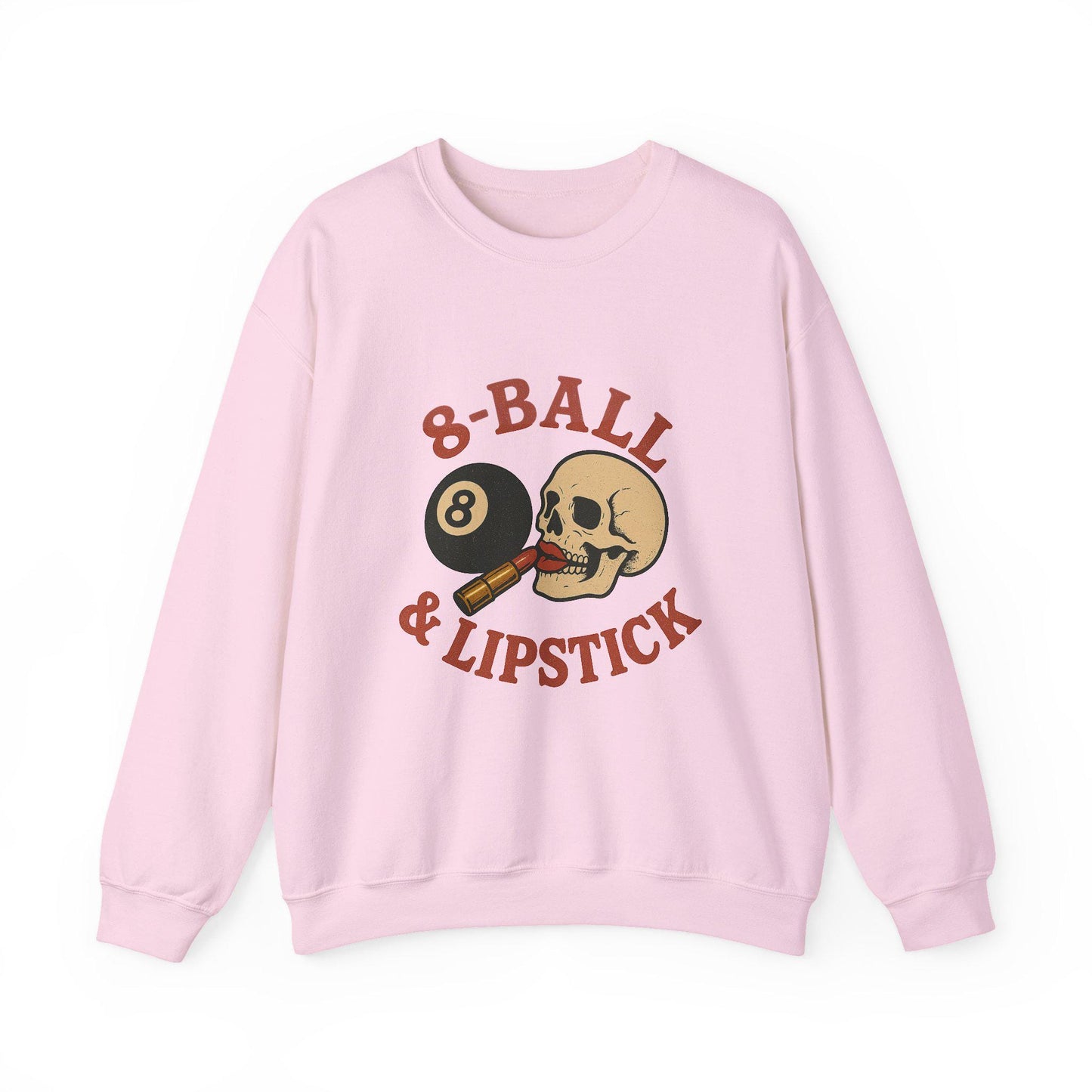 Edgy 8ball and lipstick skull png graphic INSTANT digital download for tshirt sublimation or dtf