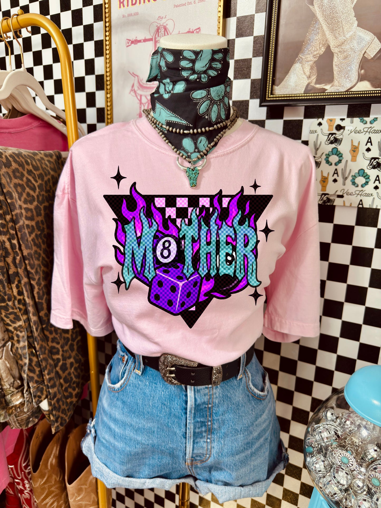 Mother Design | MAMA PNG | Yallternative MOTHER Graphic | Flame Dice 8ball Design