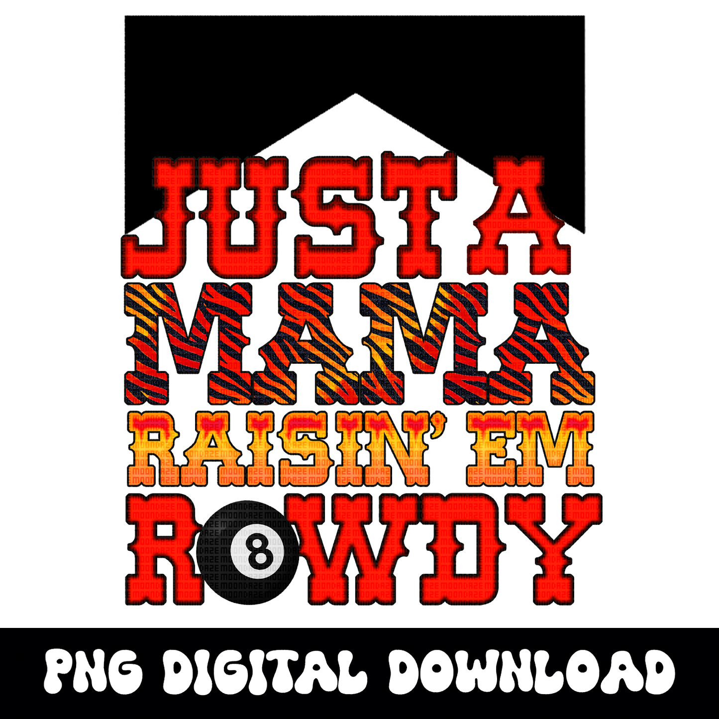 MAMA PNG Graphic | Western 8ball Mother Design | Overstimulated MOM File | Yallternative Download