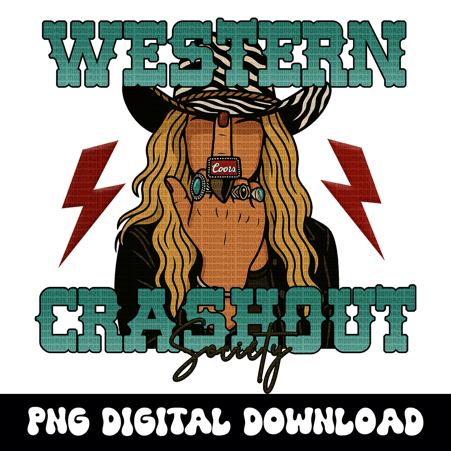 Edgy Western Cowgirl PNG | Yallternative Grunge Design | Crashout Graphic | Wild West Download