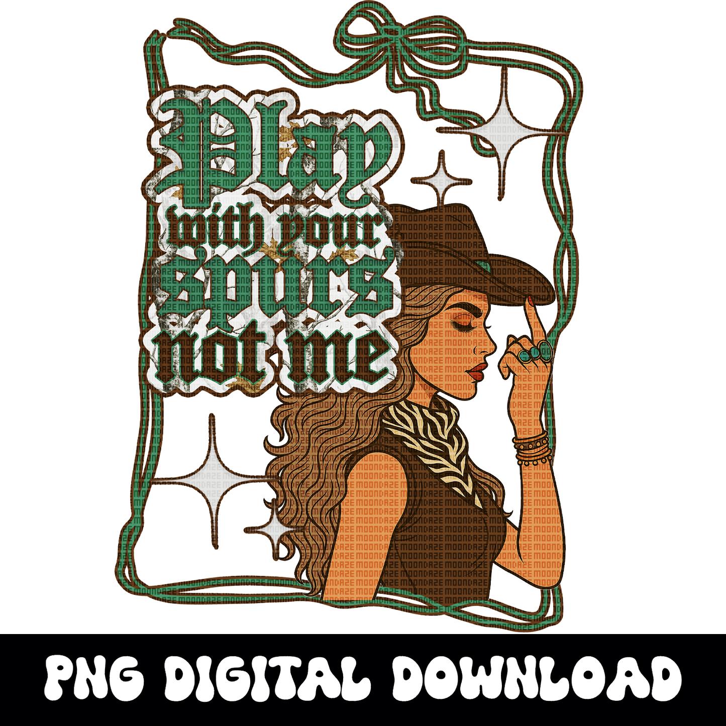 Play With Your Spurs Not Me PNG | Camo Cowgirl Graphic | Eggy Grunge Western Design