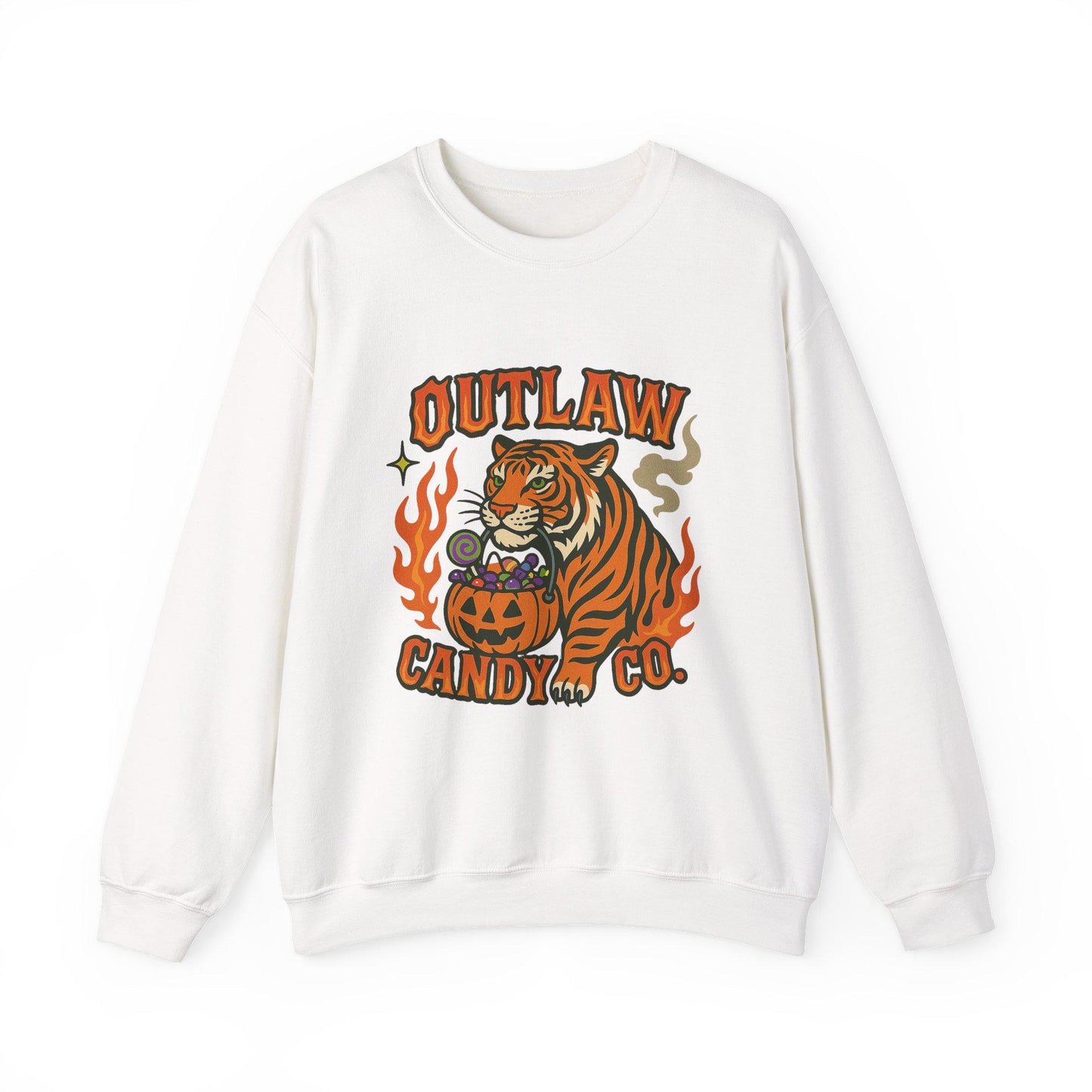Edgy western tiger "outlaw candy co" Halloween PNG graphic INSTANT digital download for tshirt sublimation or dtf