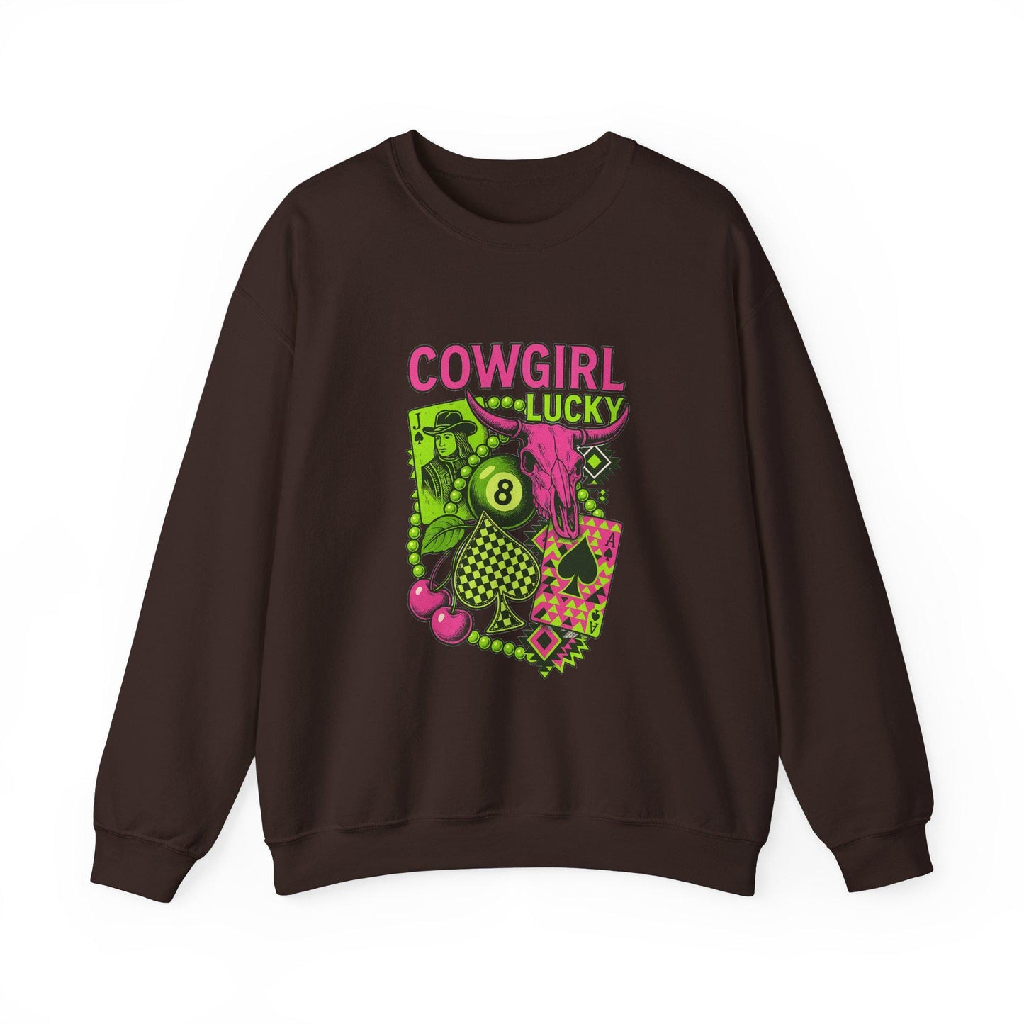 Cowgirl Lucky PNG | Western Casino Graphic | Neon Cowgirl Gambling Sublimation / DTF Design