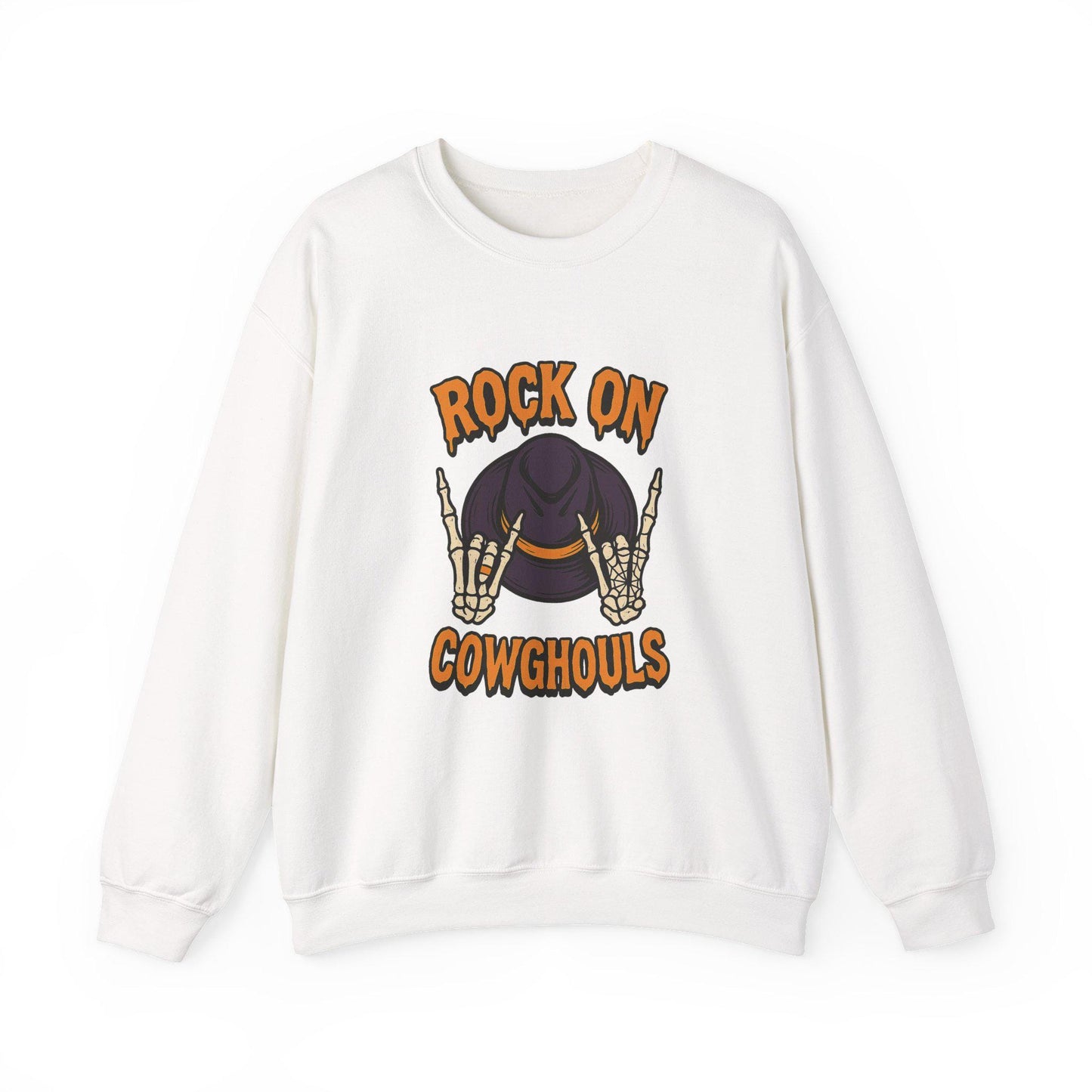 Western halloween yallternative Rock on cowghouls skeleton cowgirl PNG graphic INSTANT digital download for tshirt sublimation or dtf