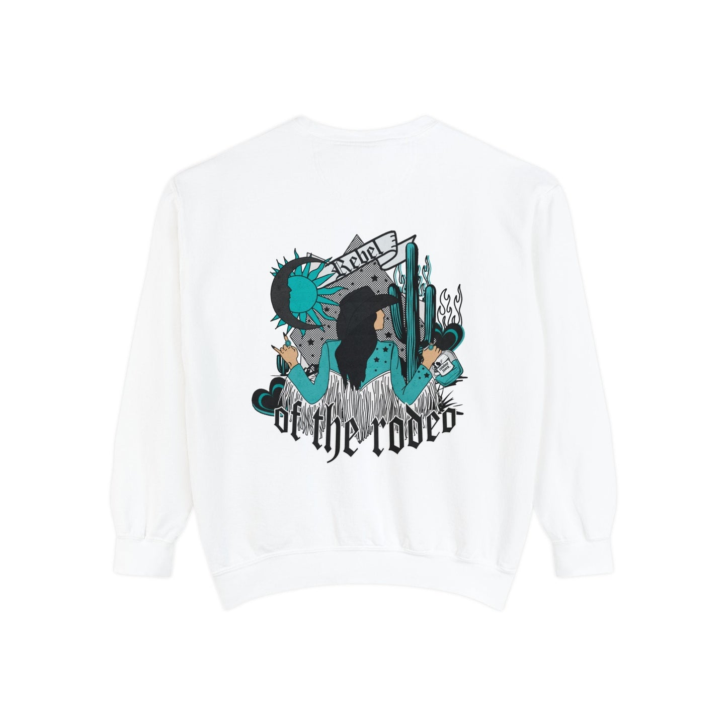 yallternative Rebel of the rodeo Graphic western cowgirl celestial skull cowboy tears potion bottle png