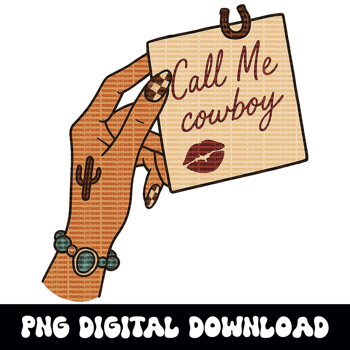Edgy Western "Call me cowboy" cowgirl png graphic digital download for tshirt sublimation or dtf