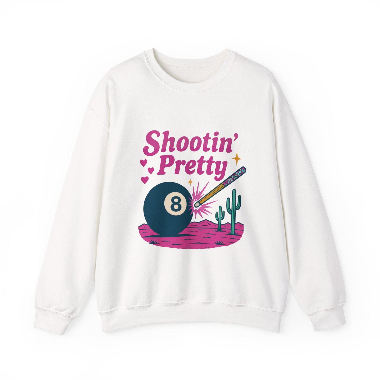 Western 8 ball shootin pretty desert png graphic INSTANT digital download for tshirt sublimation or dtf