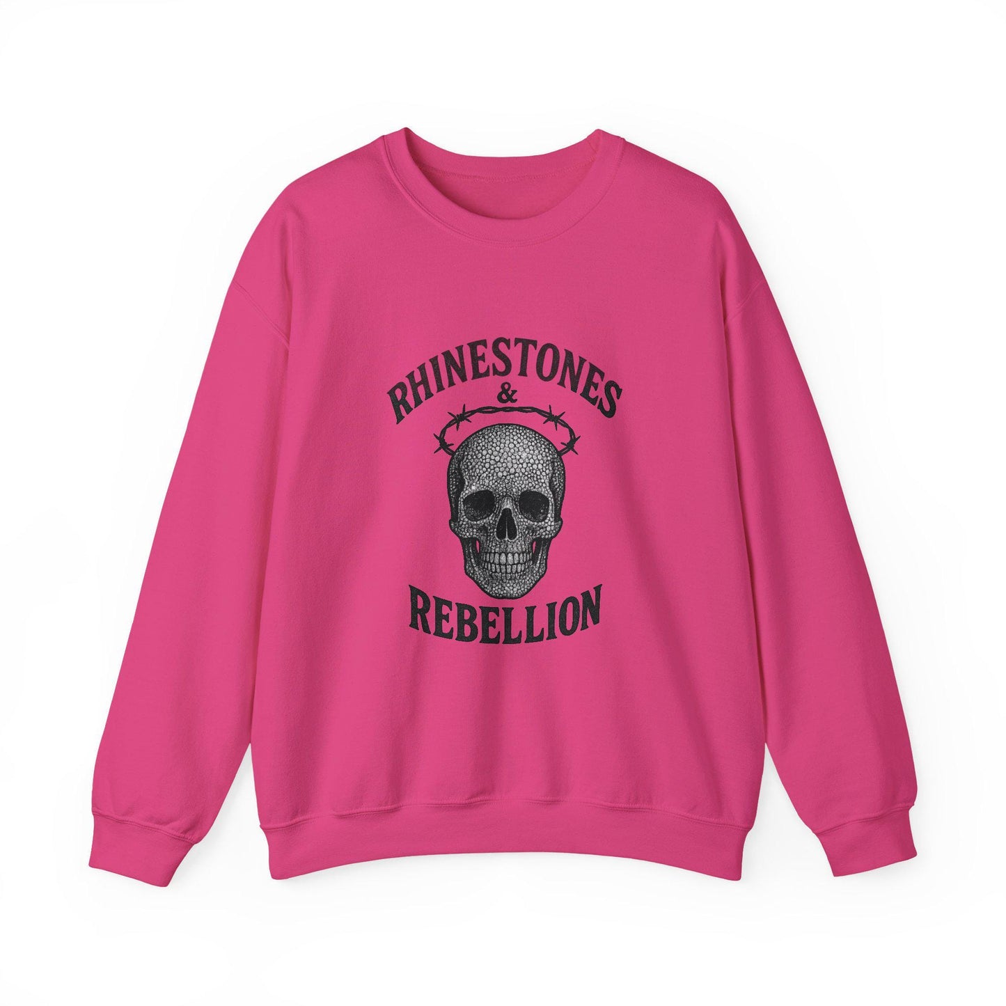 Edgy Rhinestones & rebellion rhinestone skull western png graphic digital download for tshirt sublimation or dtf