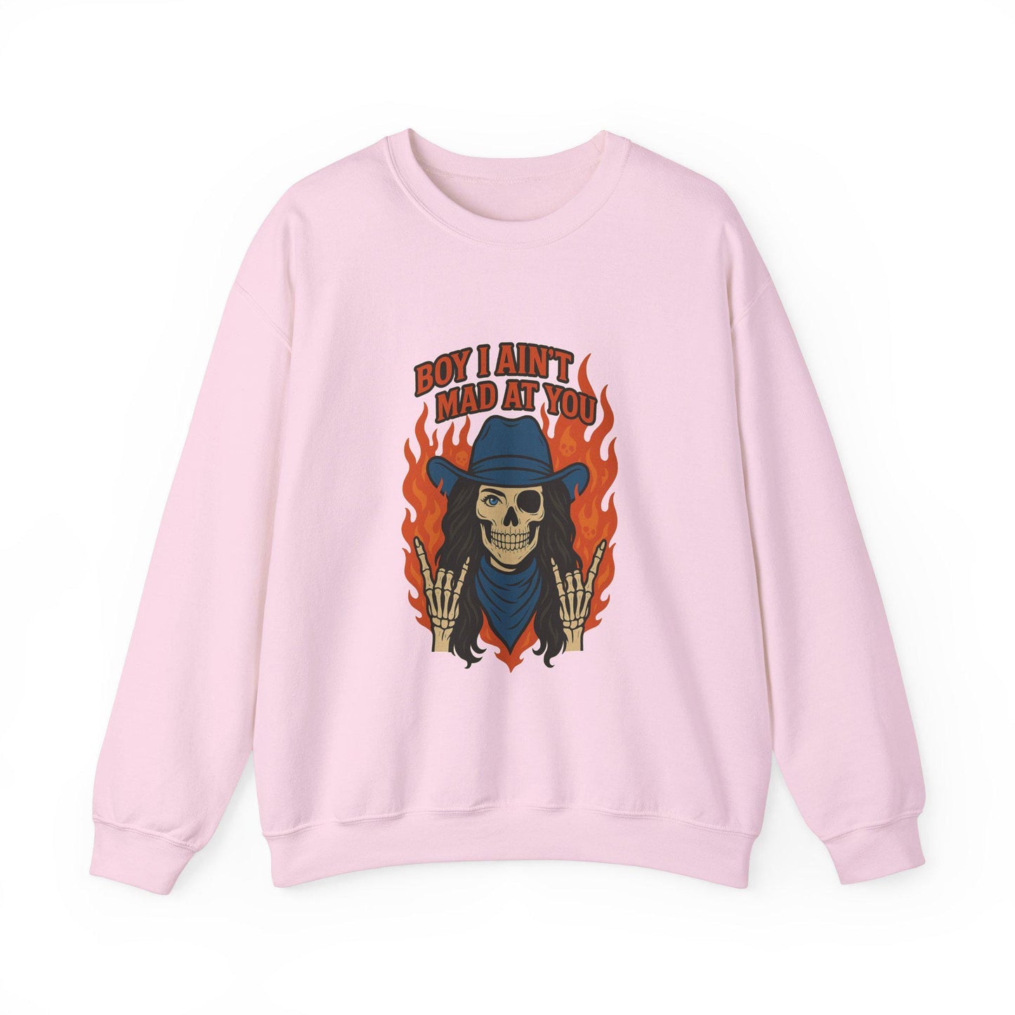 Blue strips boy i aint mad blue skeleton cowgirl and flames png graphic digital download for tshirt sublimation or dtf