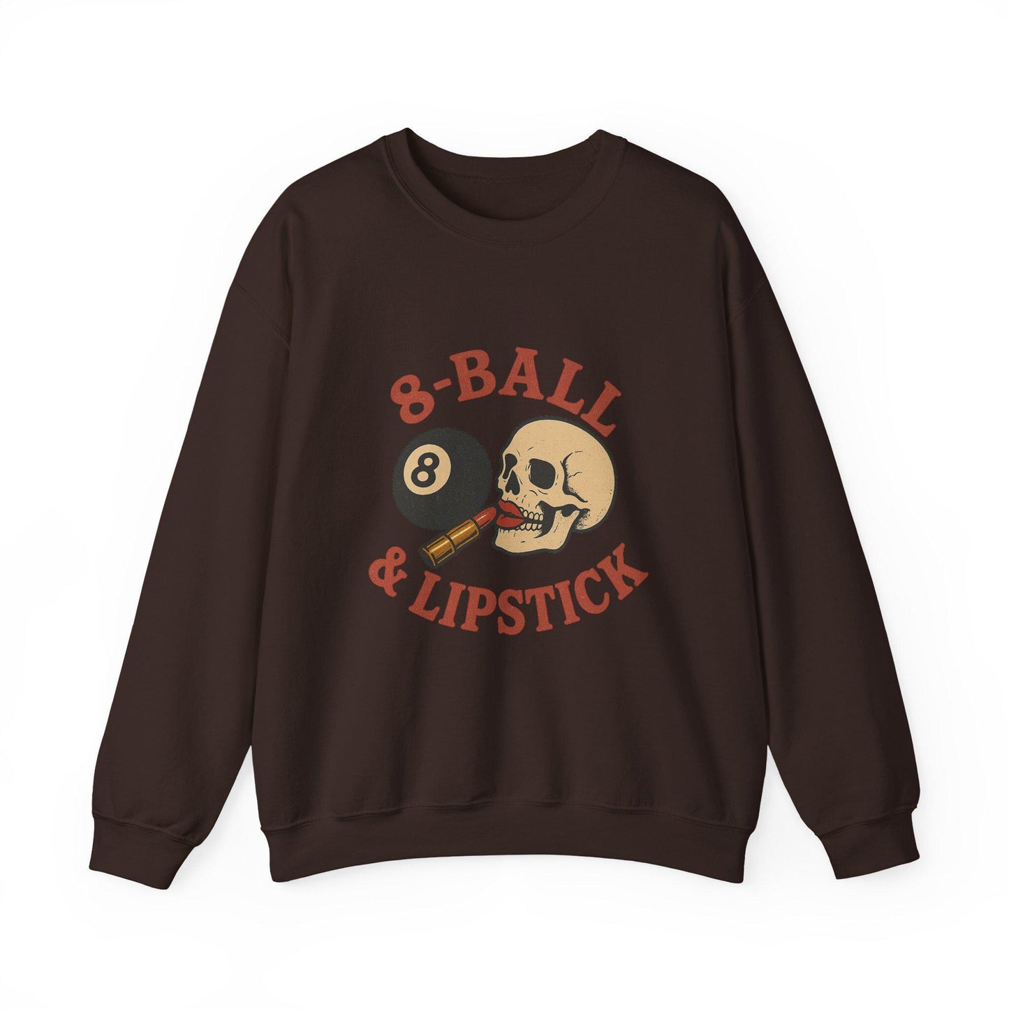 Edgy 8ball and lipstick skull png graphic INSTANT digital download for tshirt sublimation or dtf