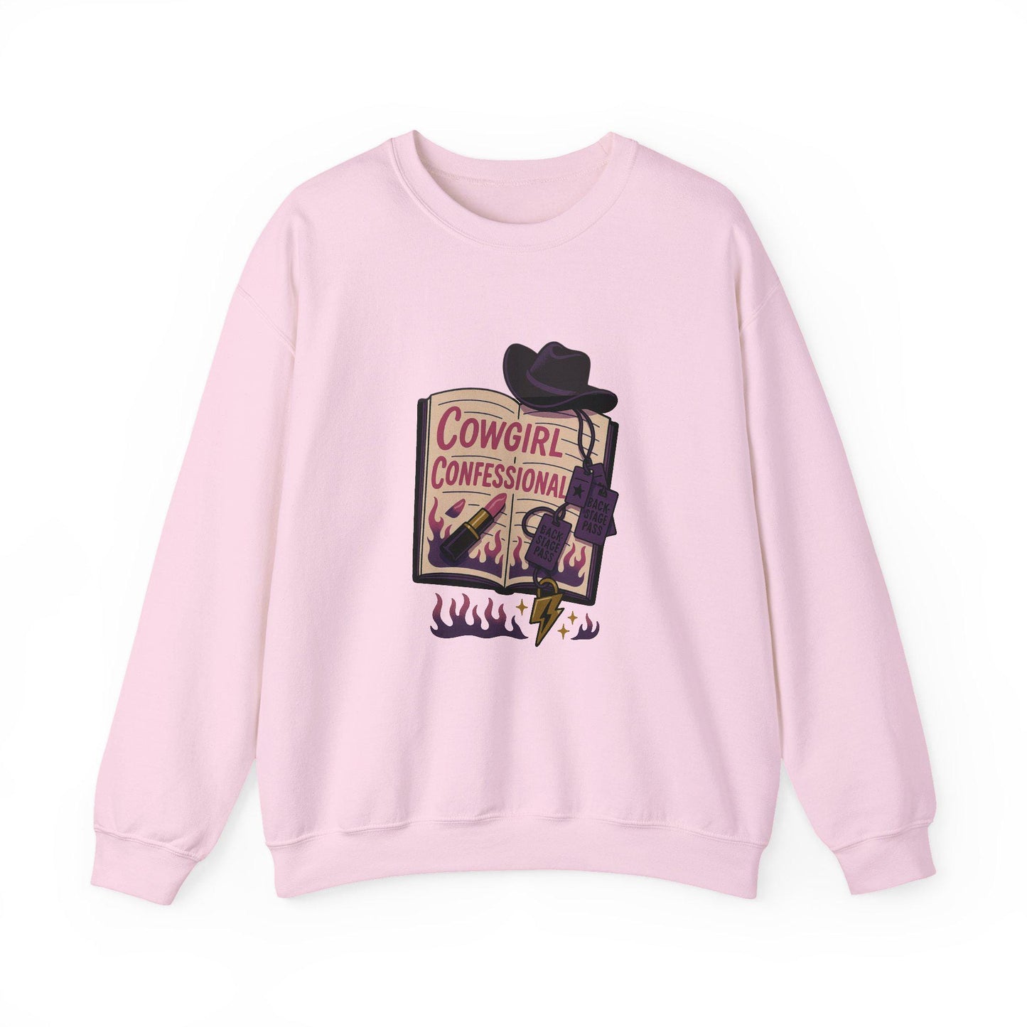 Western "Cowgirl confessional" flaming diary PNG graphic INSTANT digital download for tshirt sublimation or dtf