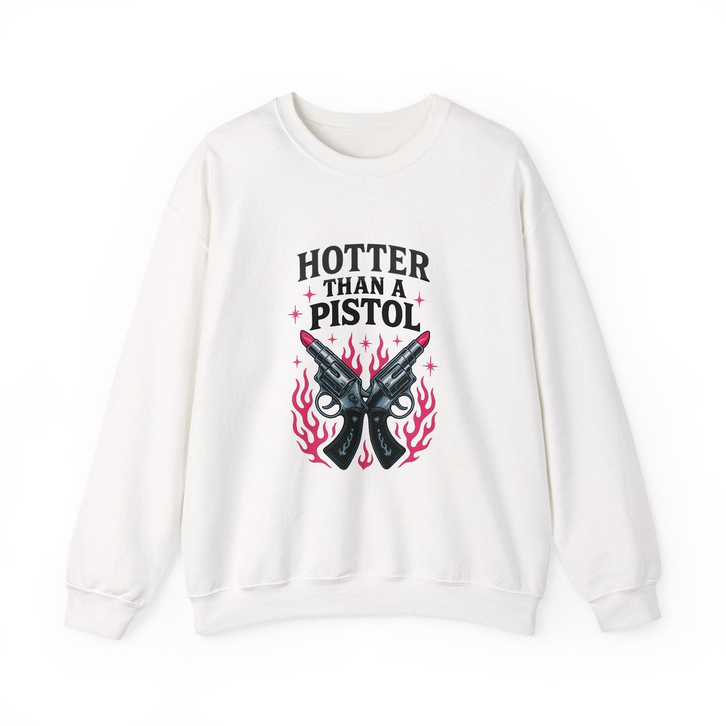 Womens Hotter than a pistol lipstick flames png graphic INSTANT digital download for tshirt sublimation or dtf