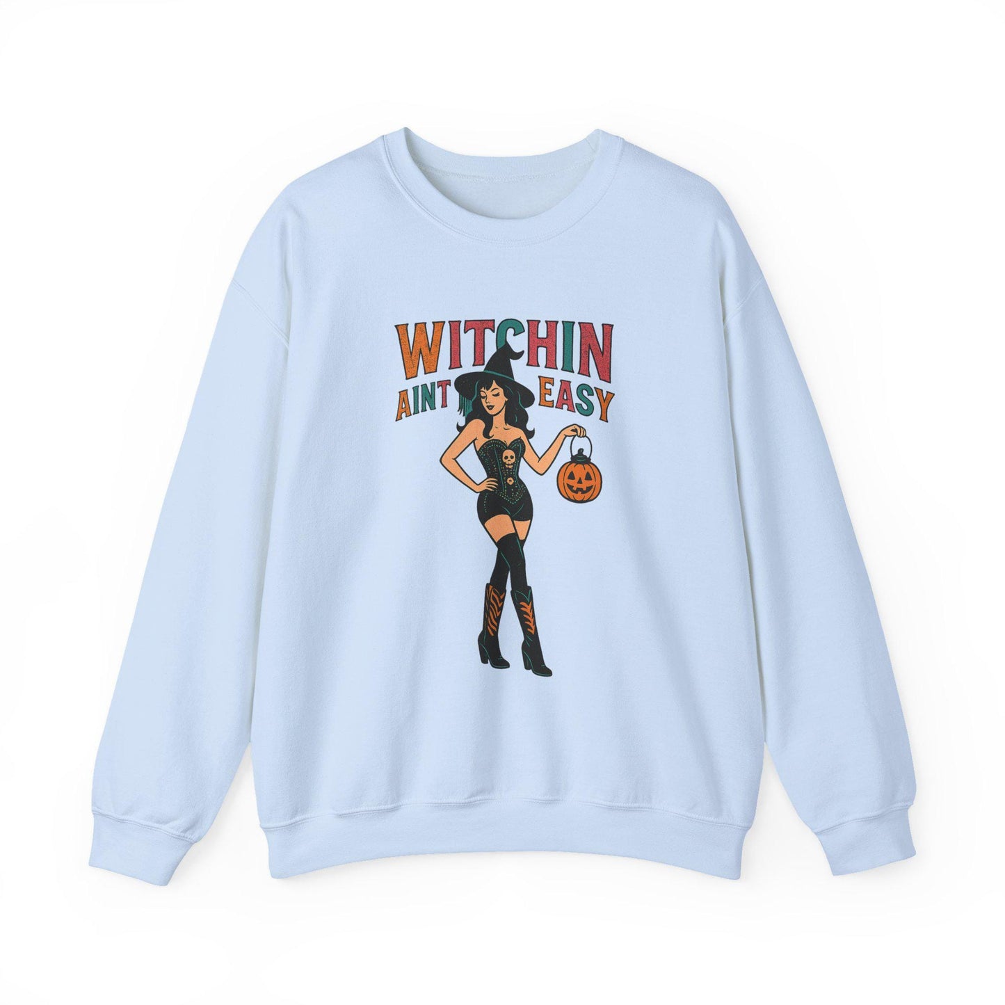 Witchin aint easy vintage witch PNG graphic INSTANT digital download for tshirt sublimation or dtf