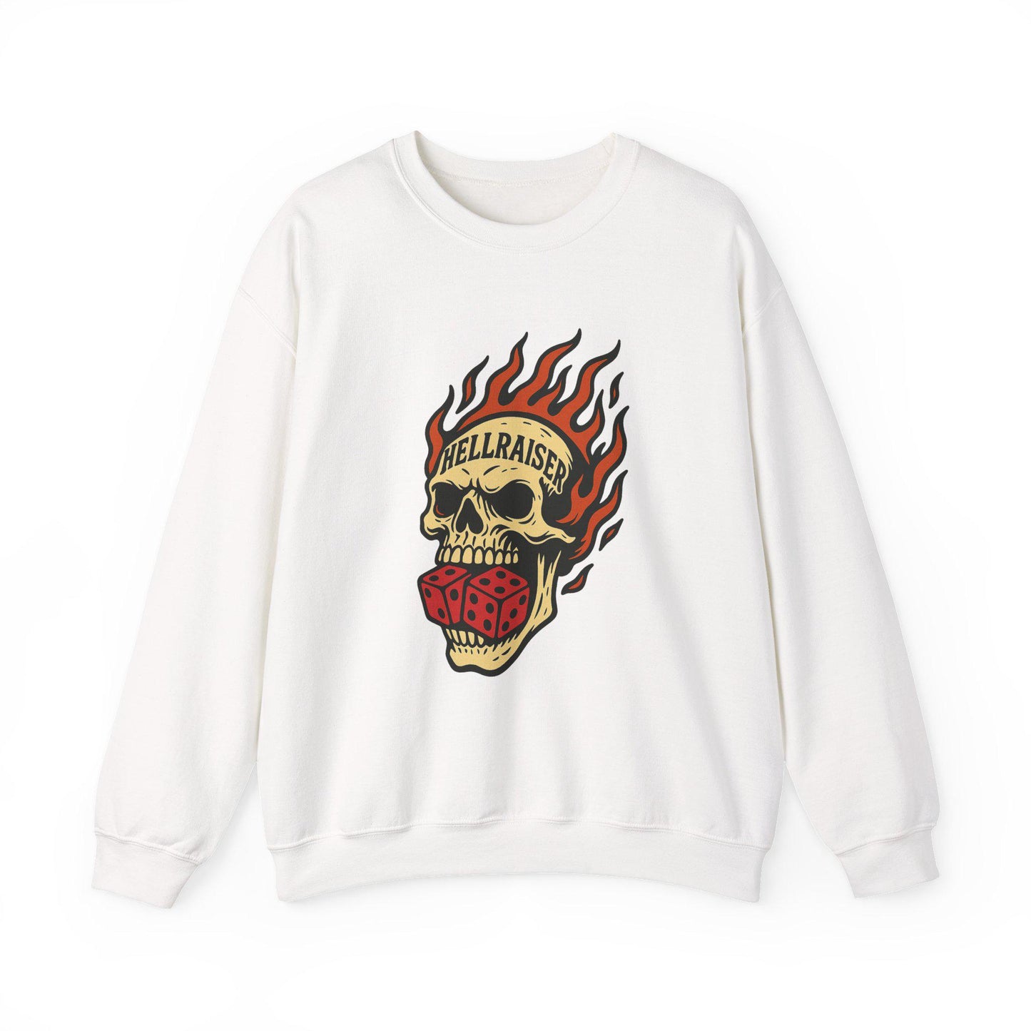 Yallternative hellraiser flaming dice skull PNG graphic INSTANT digital download for tshirt sublimation or dtf