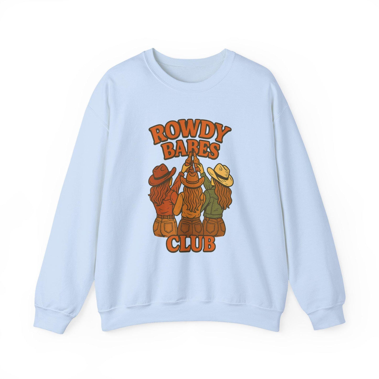 Western vintage retro cowgirl country girl "Rowdy Babes Club" PNG graphic INSTANT digital download for tshirt sublimation or dtf