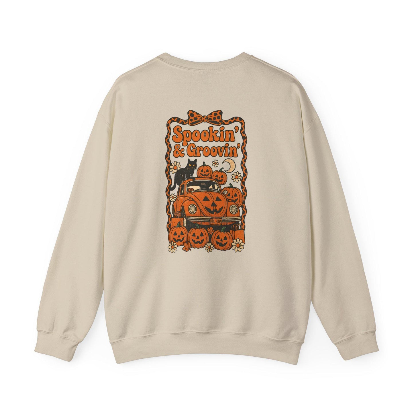 Groovy vintage halloween pumpkin beetle pumpkin PNG graphic digital downloads for tshirt sublimation or dtf