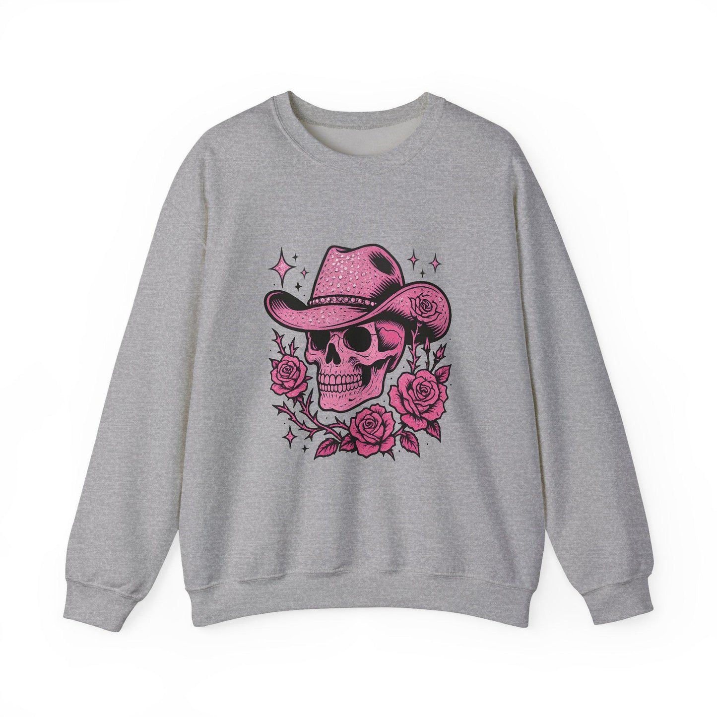 Pink Western rhinestone cowboy and rose png graphic INSTANT digital download for tshirt sublimation or dtf