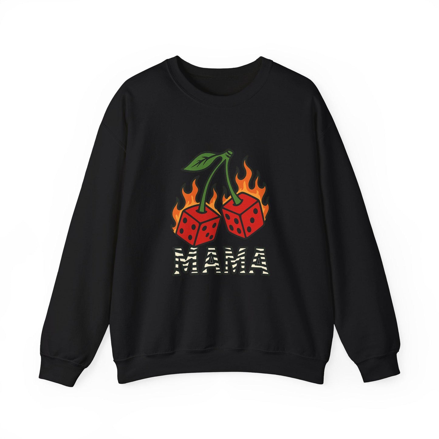 Mama flaming dice cherry PNG graphic INSTANT digital download for tshirt sublimation or dtf