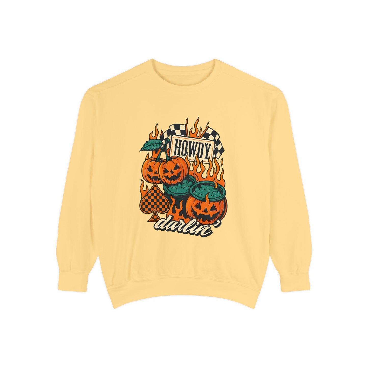 Western "howdy darlin" halloween pumpkin PNG graphic INSTANT digital download for tshirt sublimation or dtf
