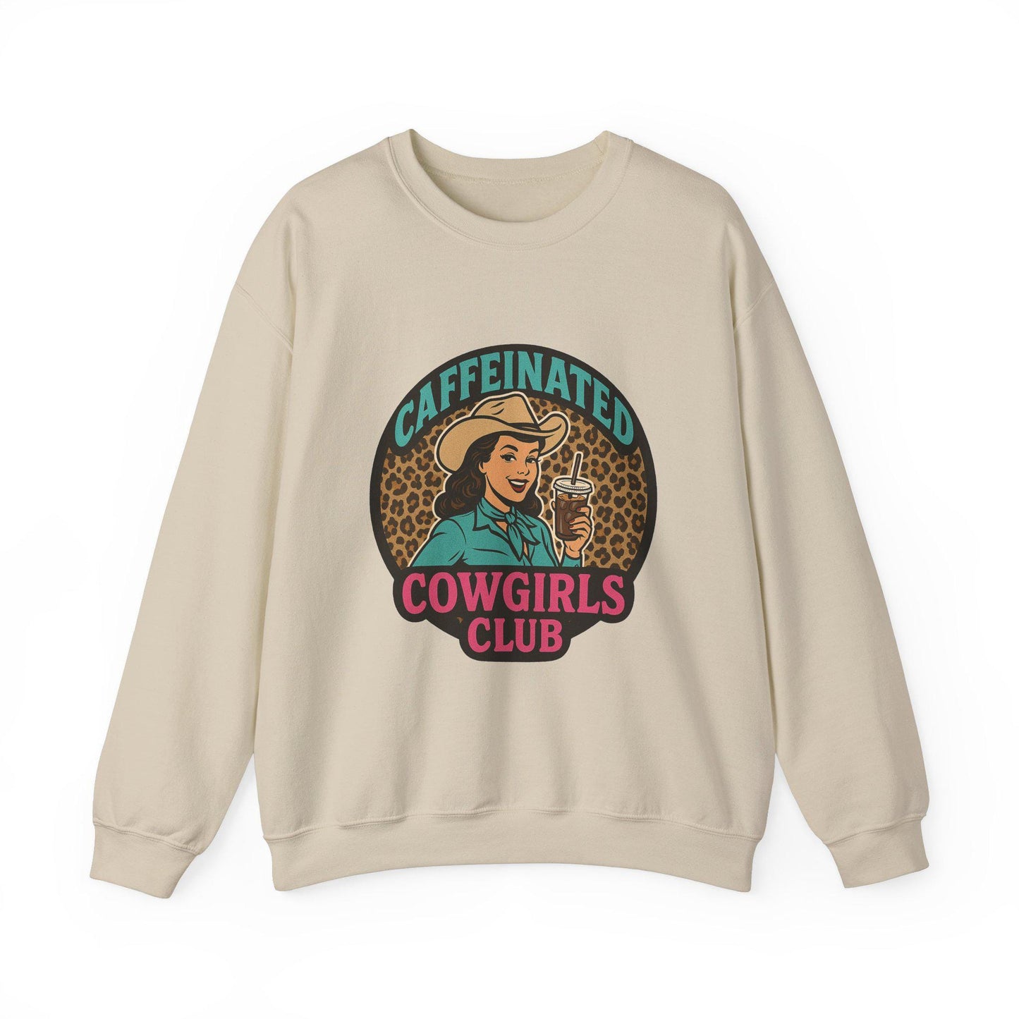 Western caffeinated cowgirls club retro vintage pinup cowgirl png graphic INSTANT digital download for tshirt sublimation or dtf