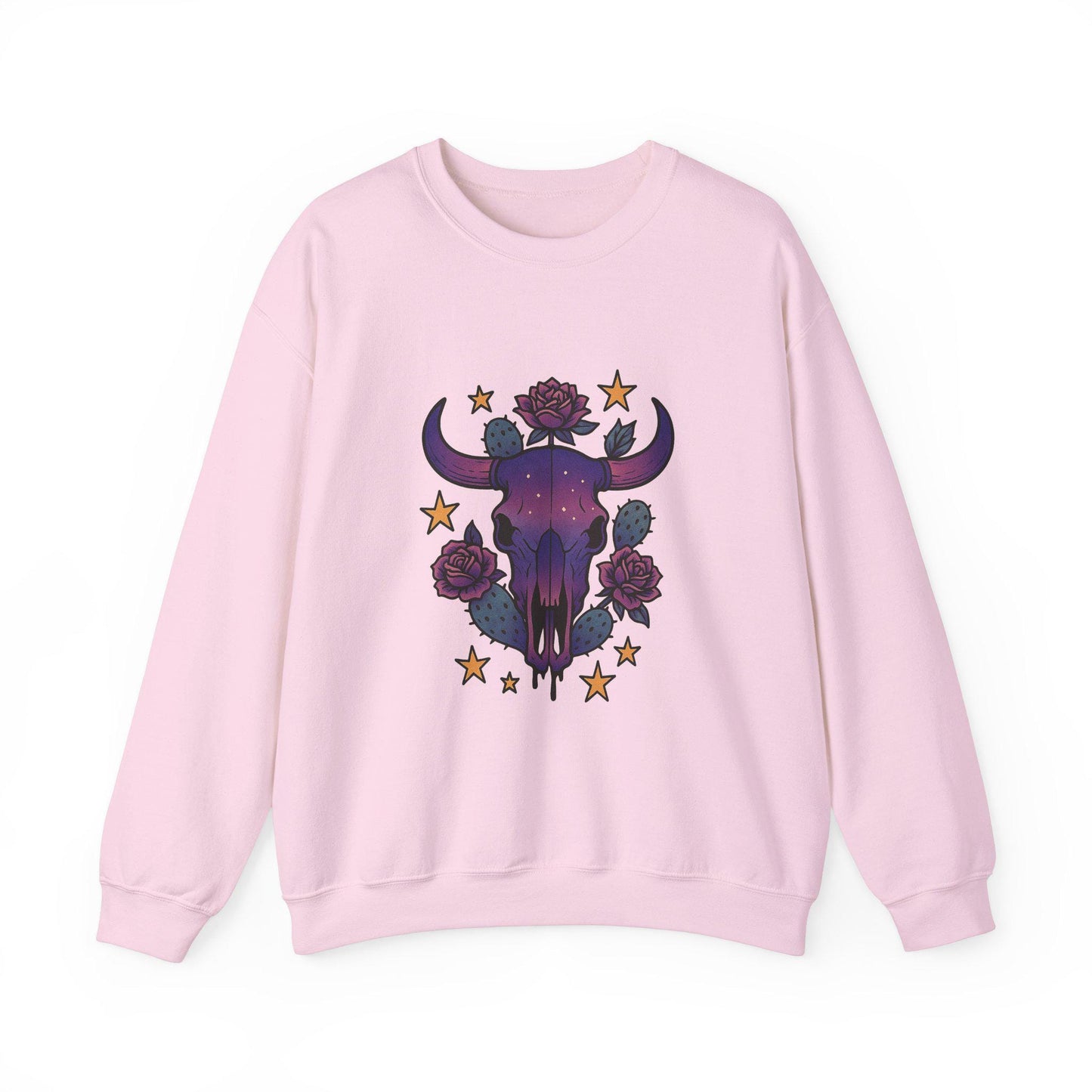 Western galaxy bull skull desert png graphic digital download for tshirt sublimation or dtf