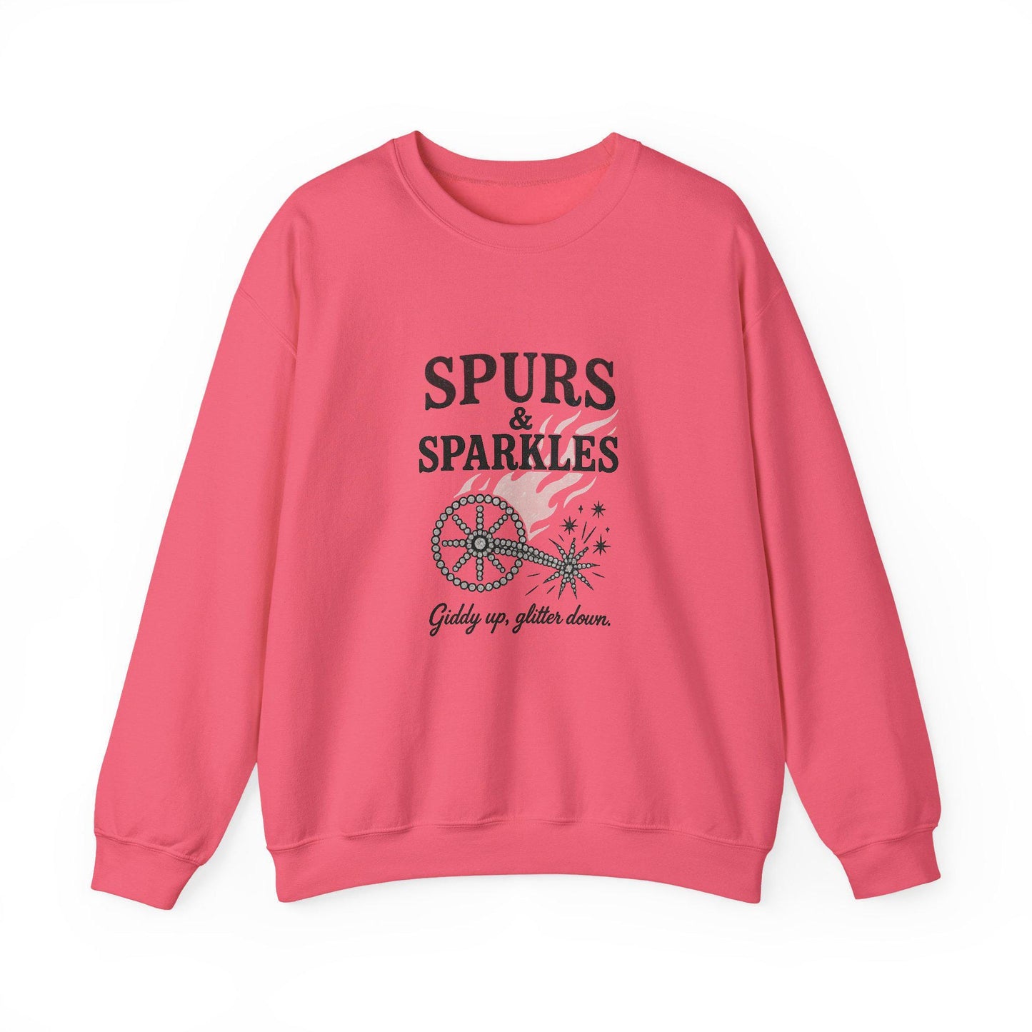 Pink punchy western "spurs & sparkles" cowgirl PNG graphic INSTANT digital download for tshirt sublimation or dtf
