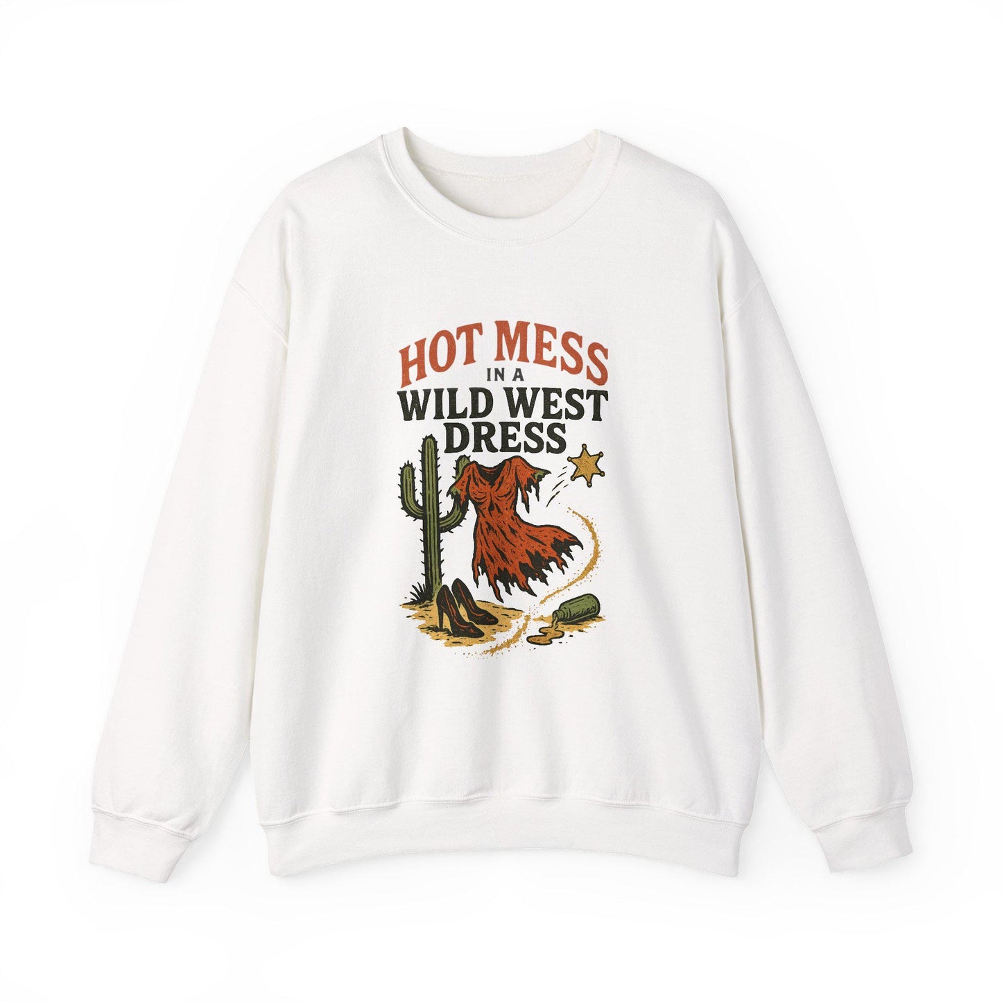Western "Hot mess in a wild west dress" Desert PNG graphic INSTANT digital download for tshirt sublimation or dtf