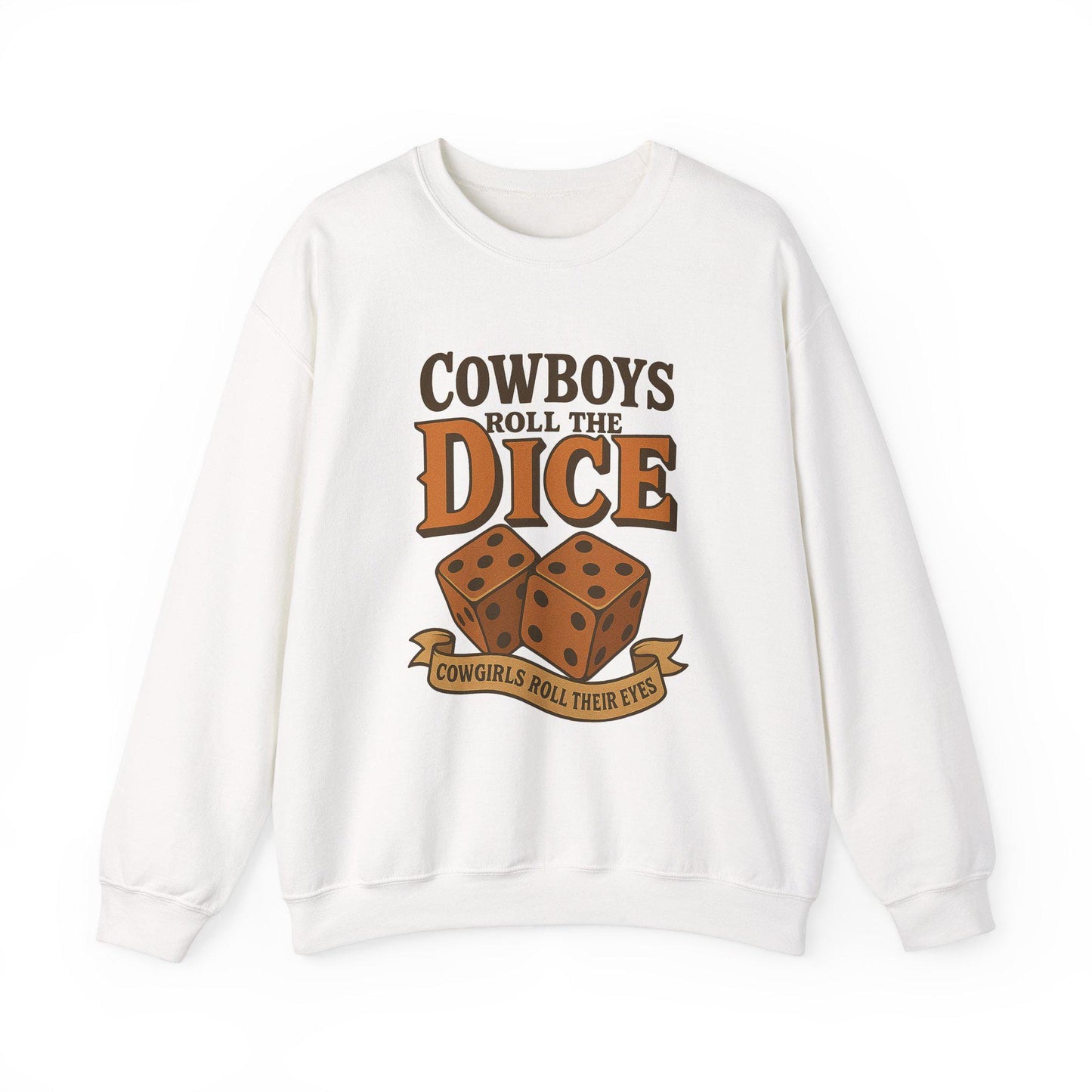 Western "cowboys roll the dice, cowgirls roll their eyes" gambling png graphic digital download for tshirt sublimation or dtf