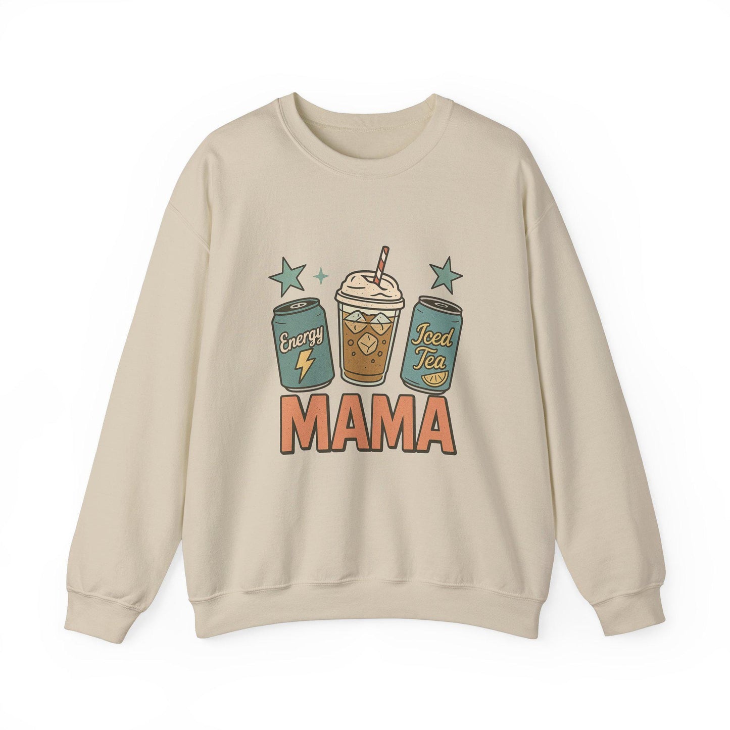Mama energy drink mom life iced tea fun design png graphic digital download for tshirt sublimation or dtf