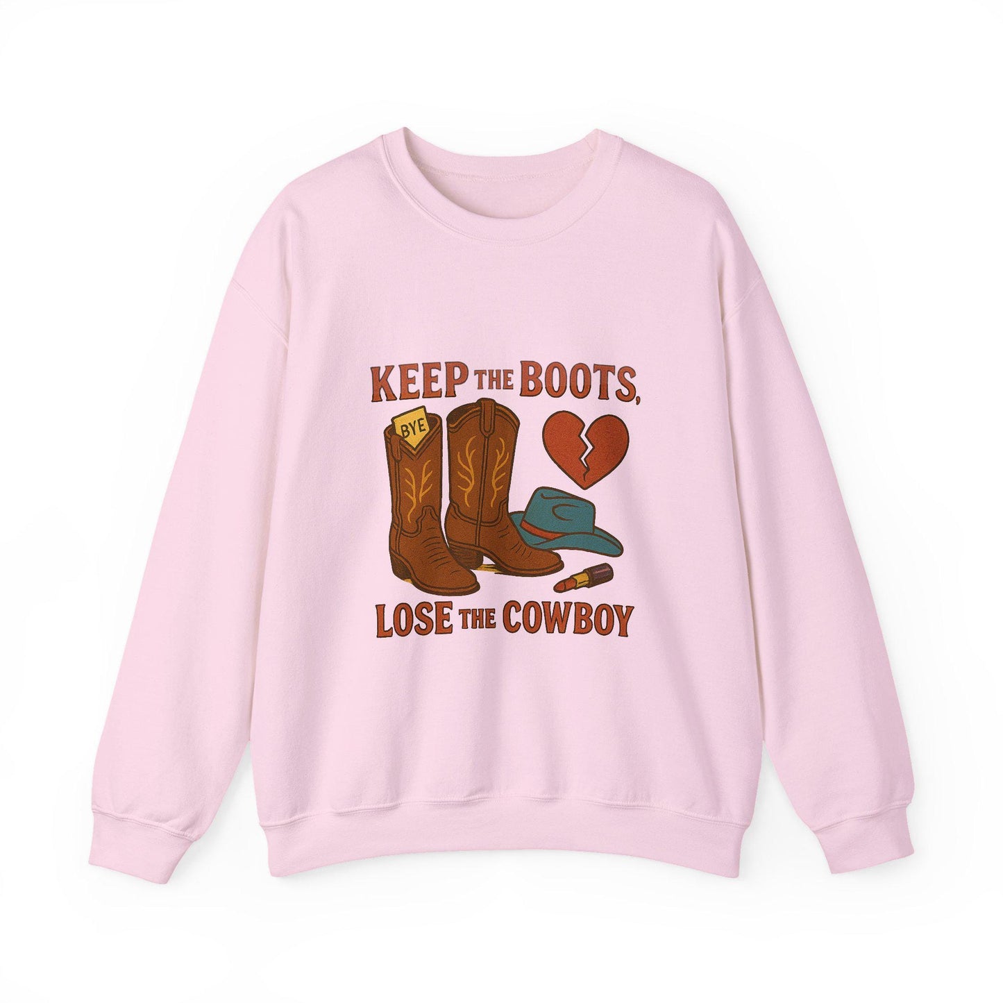 Western "keep the boots, lose the cowboy" cowgirl lipstick and boots breakup png INSTANT digital download for tshirt sublimation or dtf