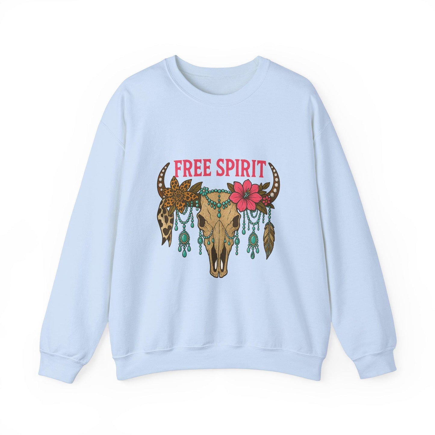 Edgy Summer Western bull skull free spirit hanging turquoise jewelry png graphic digital download for tshirt sublimation or dtf