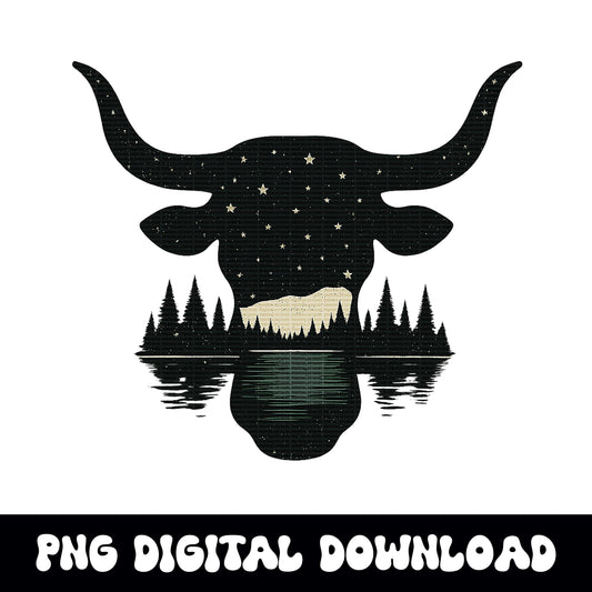 Cow lake summer png graphic INSTANT digital download for tshirt sublimation or dtf