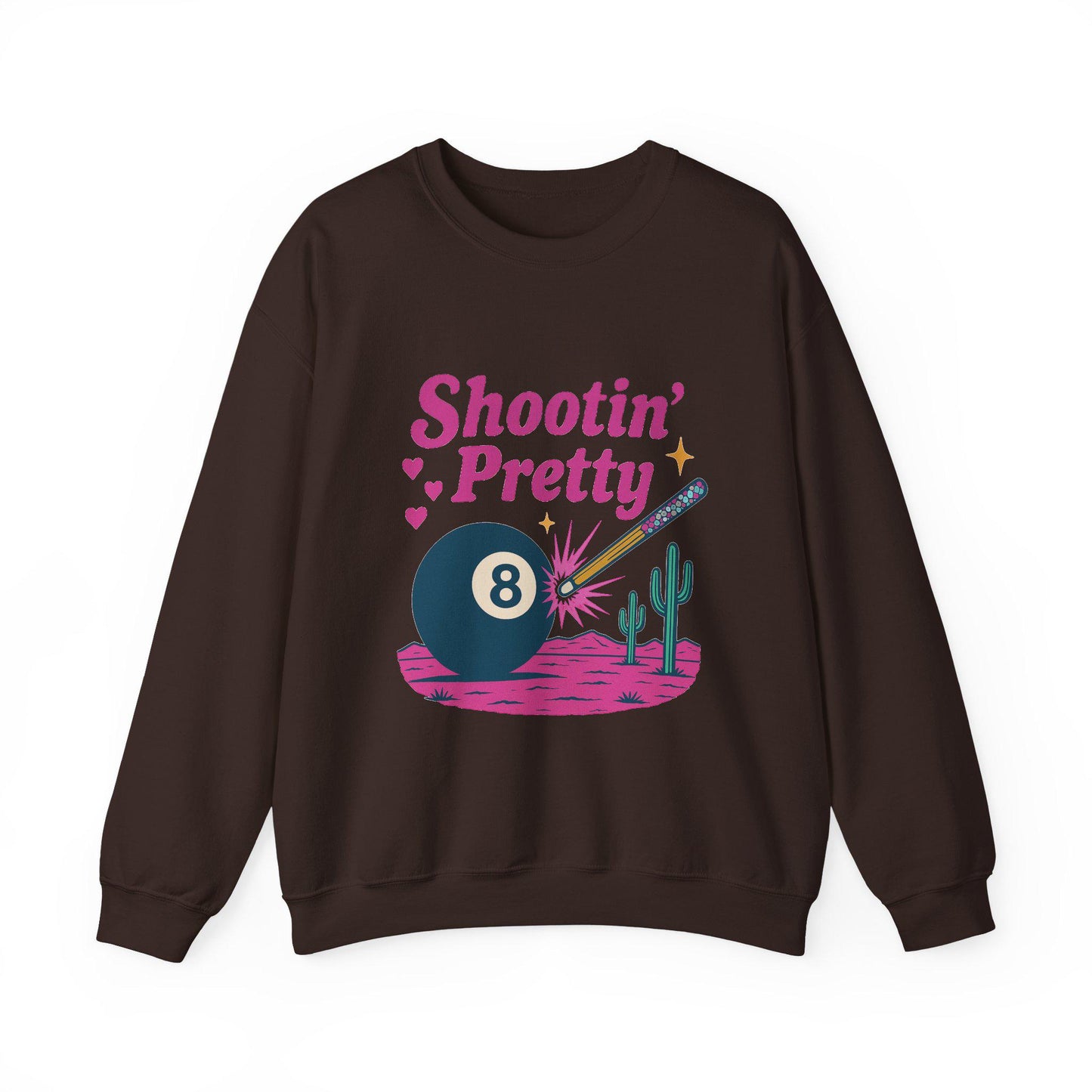 Western 8 ball shootin pretty desert png graphic INSTANT digital download for tshirt sublimation or dtf