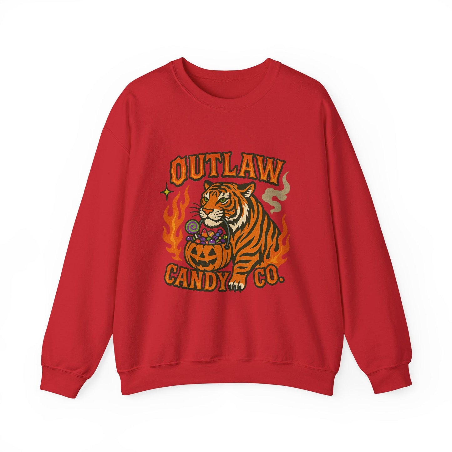Edgy western tiger "outlaw candy co" Halloween PNG graphic INSTANT digital download for tshirt sublimation or dtf