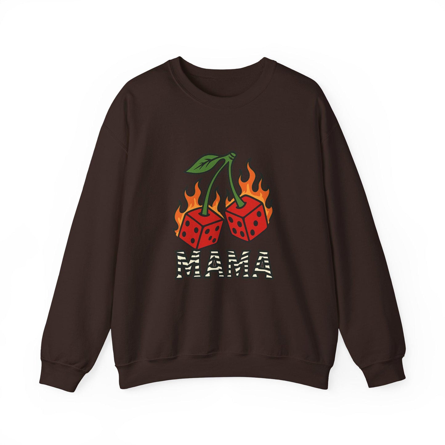 Mama flaming dice cherry PNG graphic INSTANT digital download for tshirt sublimation or dtf