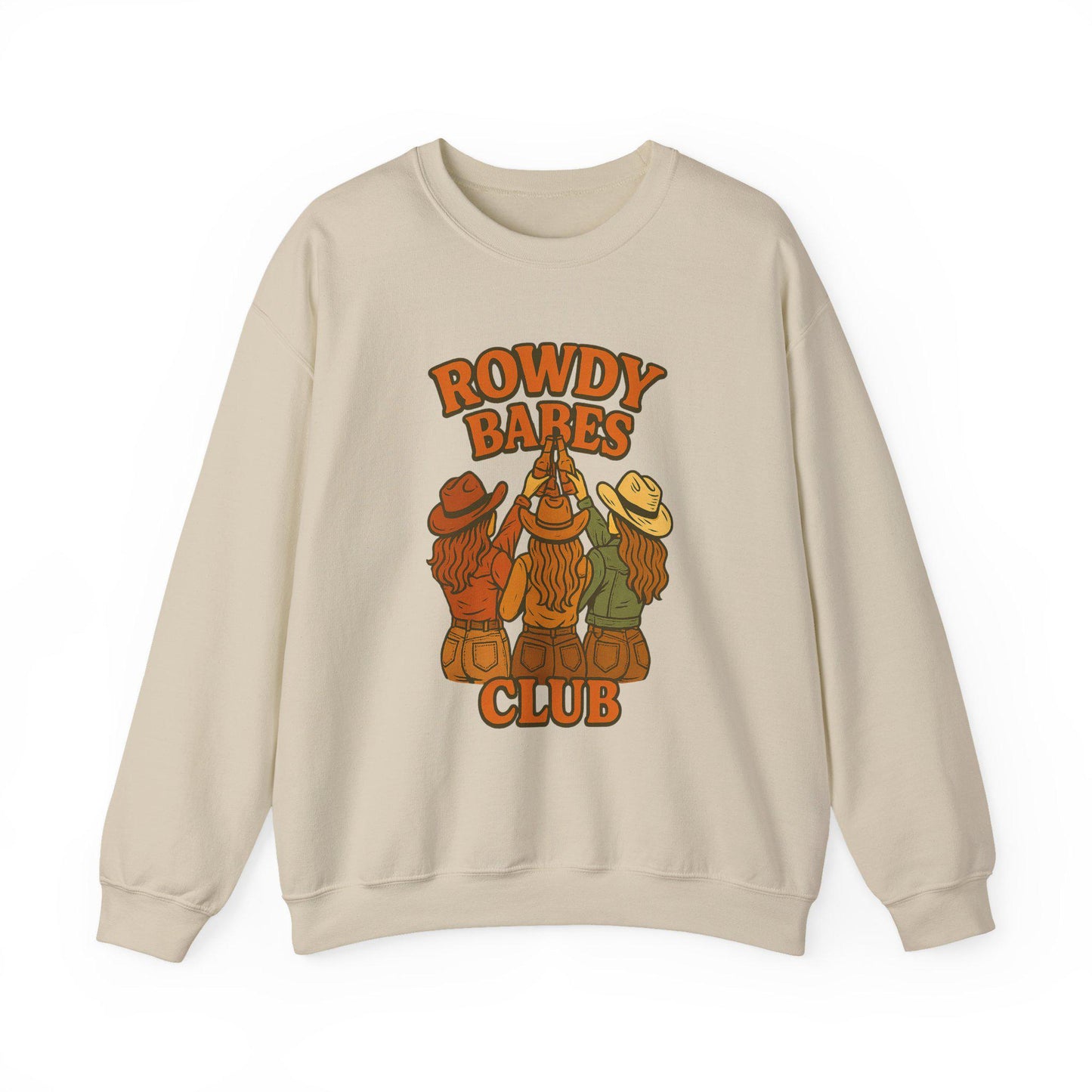 Western vintage retro cowgirl country girl "Rowdy Babes Club" PNG graphic INSTANT digital download for tshirt sublimation or dtf