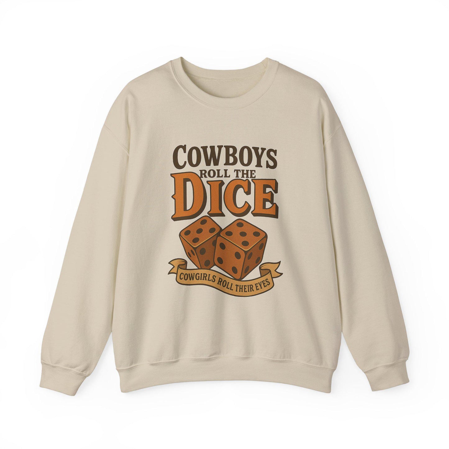 Western "cowboys roll the dice, cowgirls roll their eyes" gambling png graphic digital download for tshirt sublimation or dtf