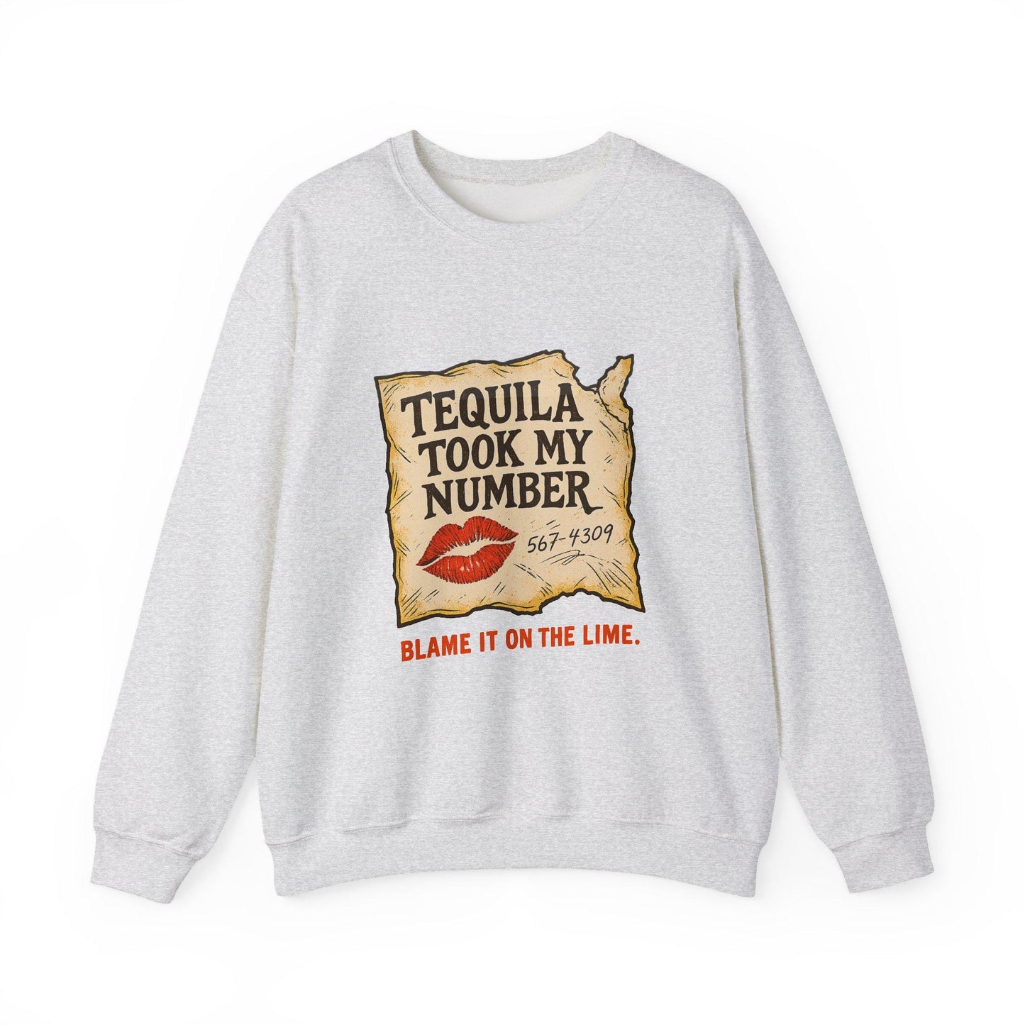 Tequila took my number torn napkin red lip kiss PNG graphic INSTANT digital download for tshirt sublimation or dtf